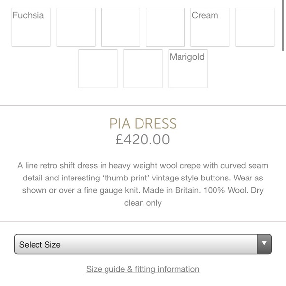 GOAT “Pia” 100% Wool Dress - Picture 3 of 5